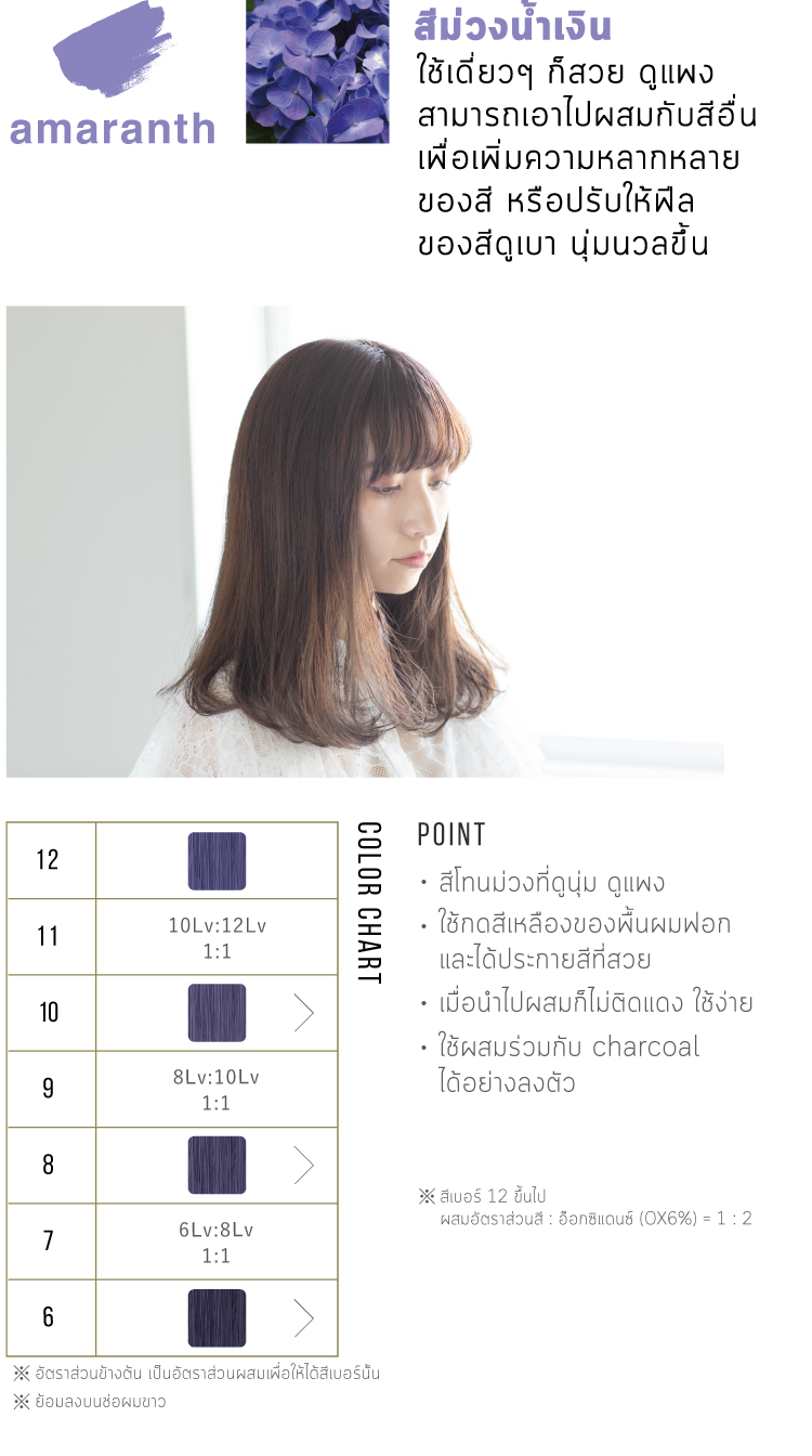 arimino color story admio สีผมสีม่วงน้ำเงิน