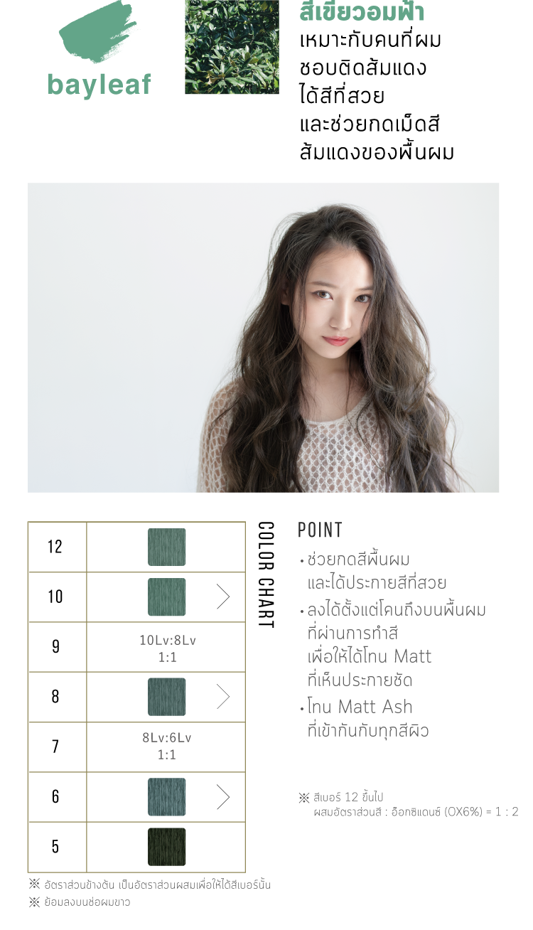 arimino color story admio สีผมสีเขียวอมฟ้า
